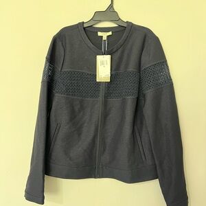 Natori Women's Navy Blue Zip Up Blazer